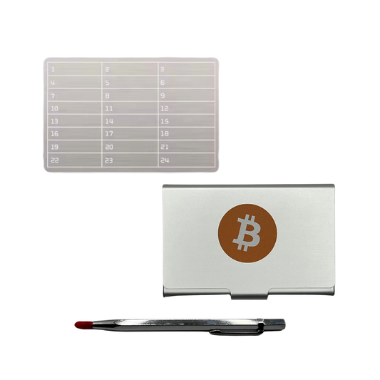 Crypto Seed Phrase Wallet 24 words Stainless Steel Compatible BIP39